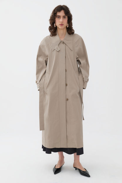 Double-Breasted Oversized Trench Coat