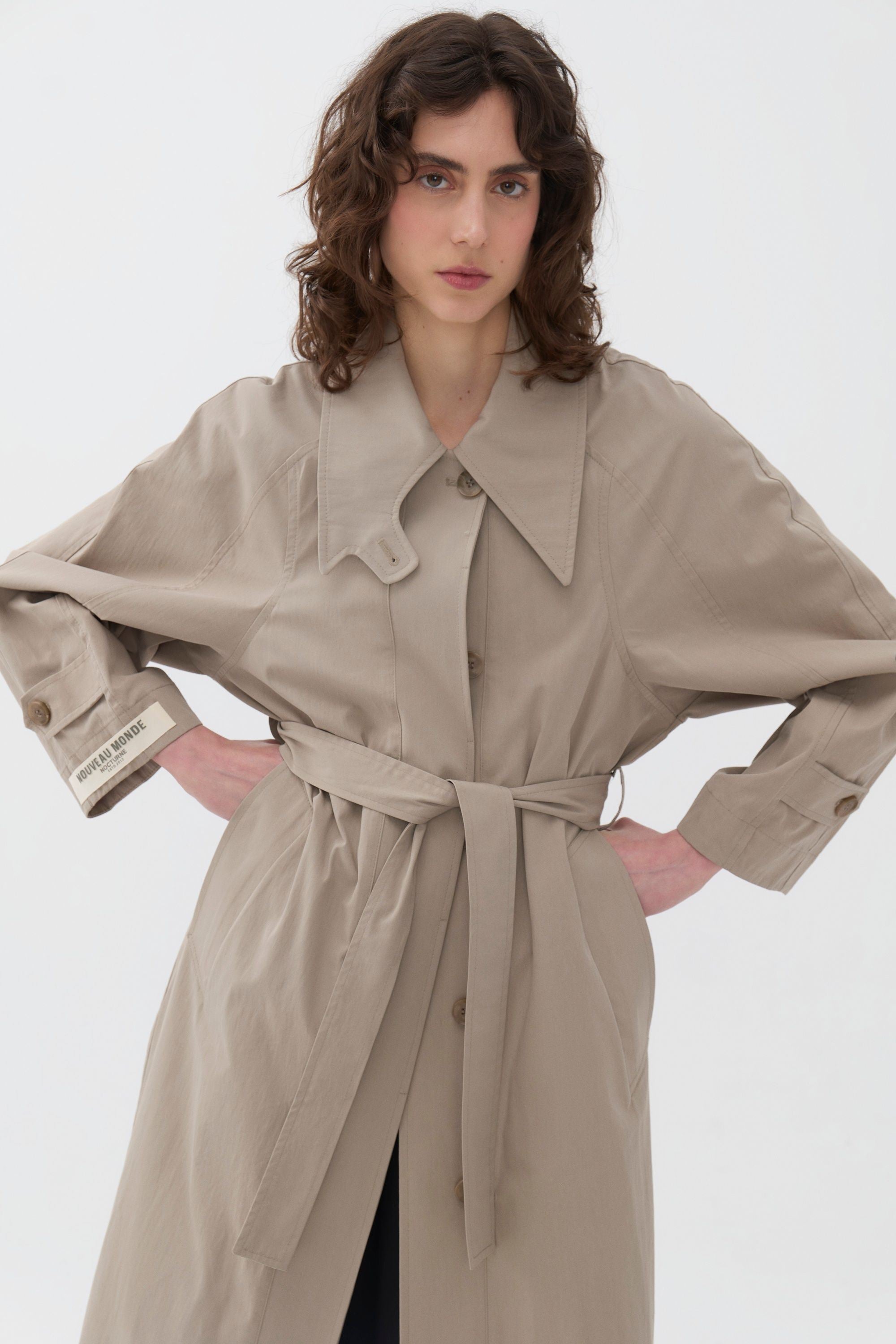 Double-Breasted Oversized Trench Coat