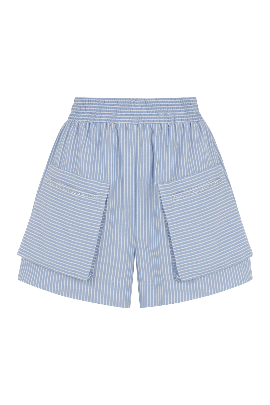 Striped Mini Shorts with Pockets (Final Sale)