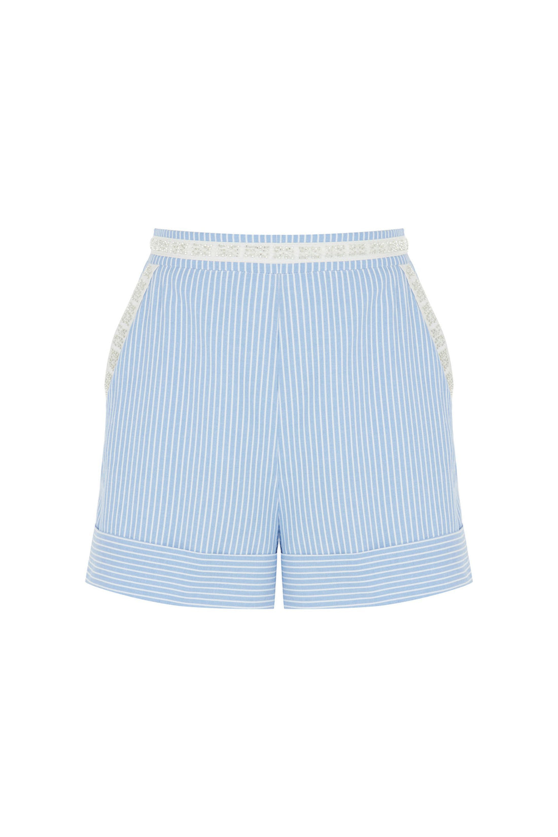 High Waisted Striped Mini Shorts (Final Sale)