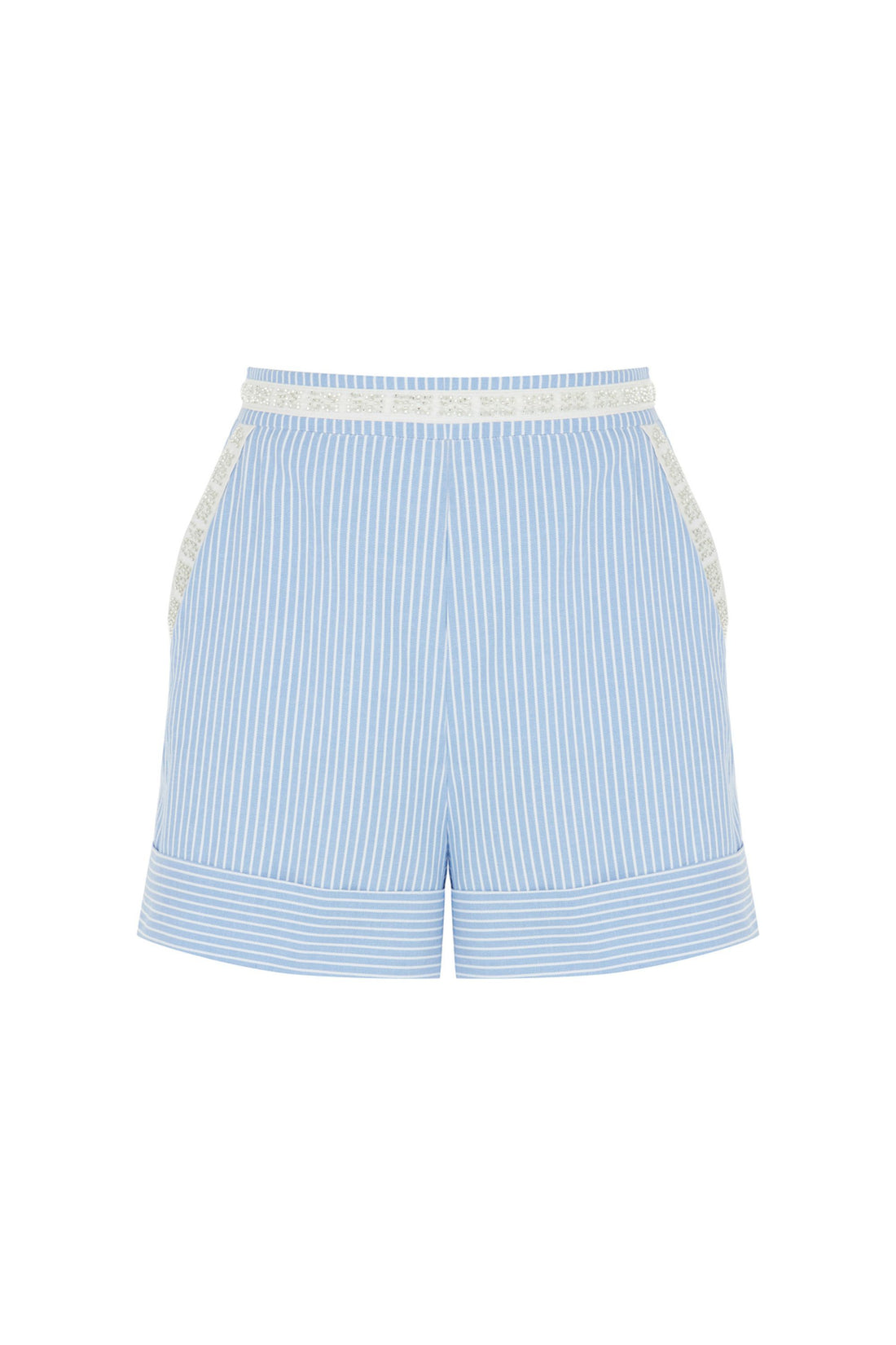 High Waisted Striped Mini Shorts (Final Sale)