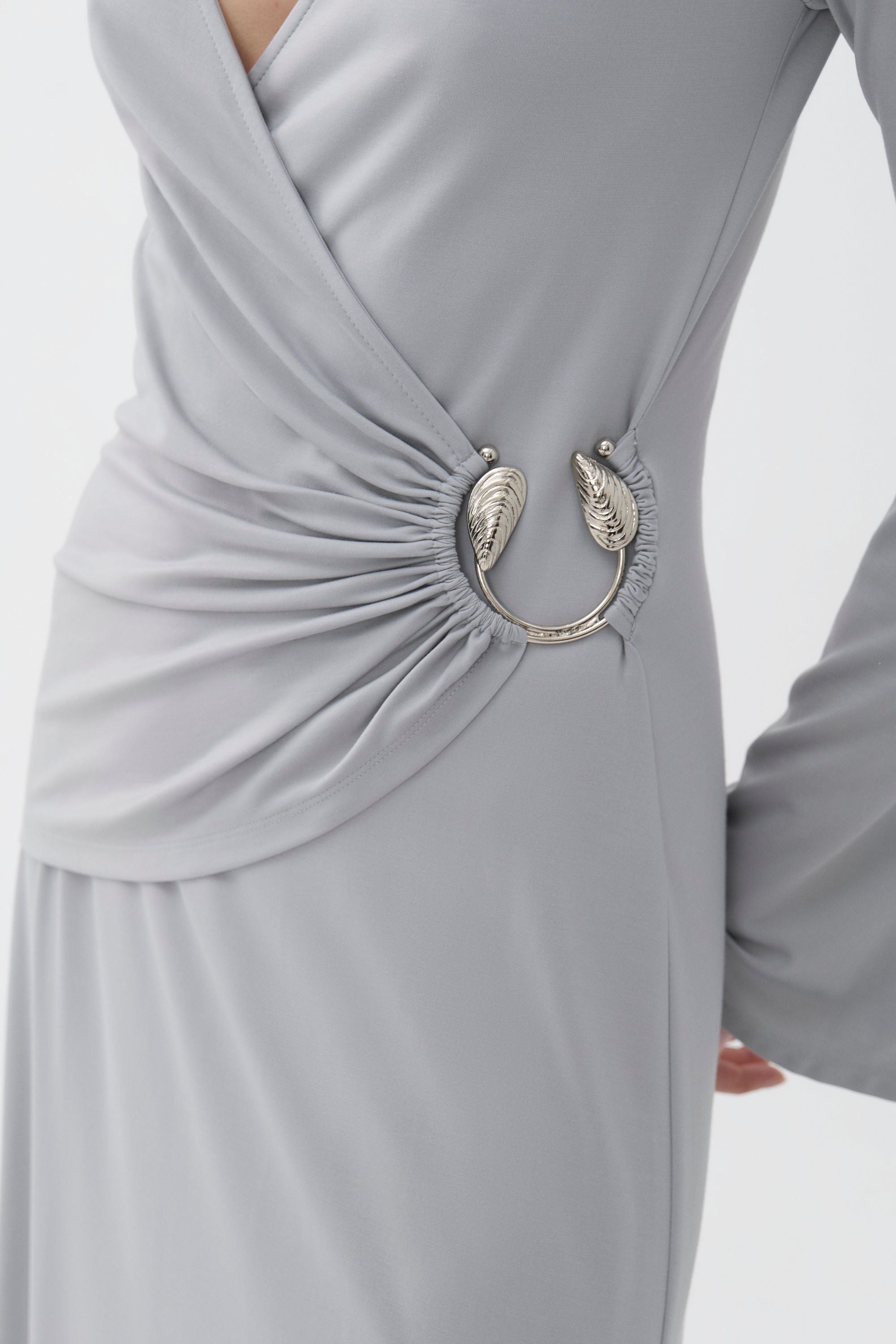 Double Breasted Dress with Accessory Detail