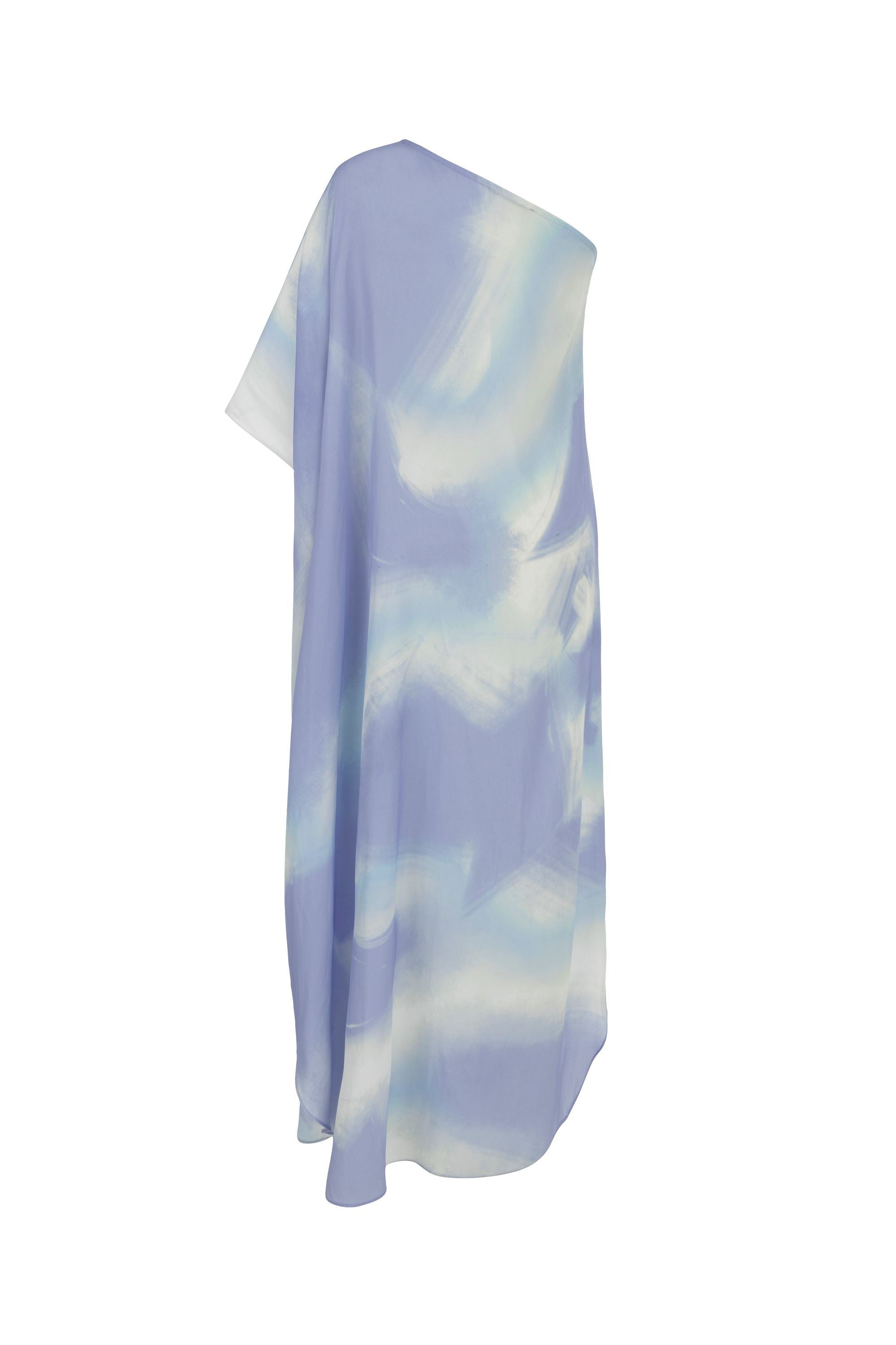 One-Shoulder Cape Midi-Dress (Final Sale)