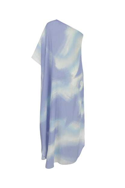 One-Shoulder Cape Midi-Dress (Final Sale)