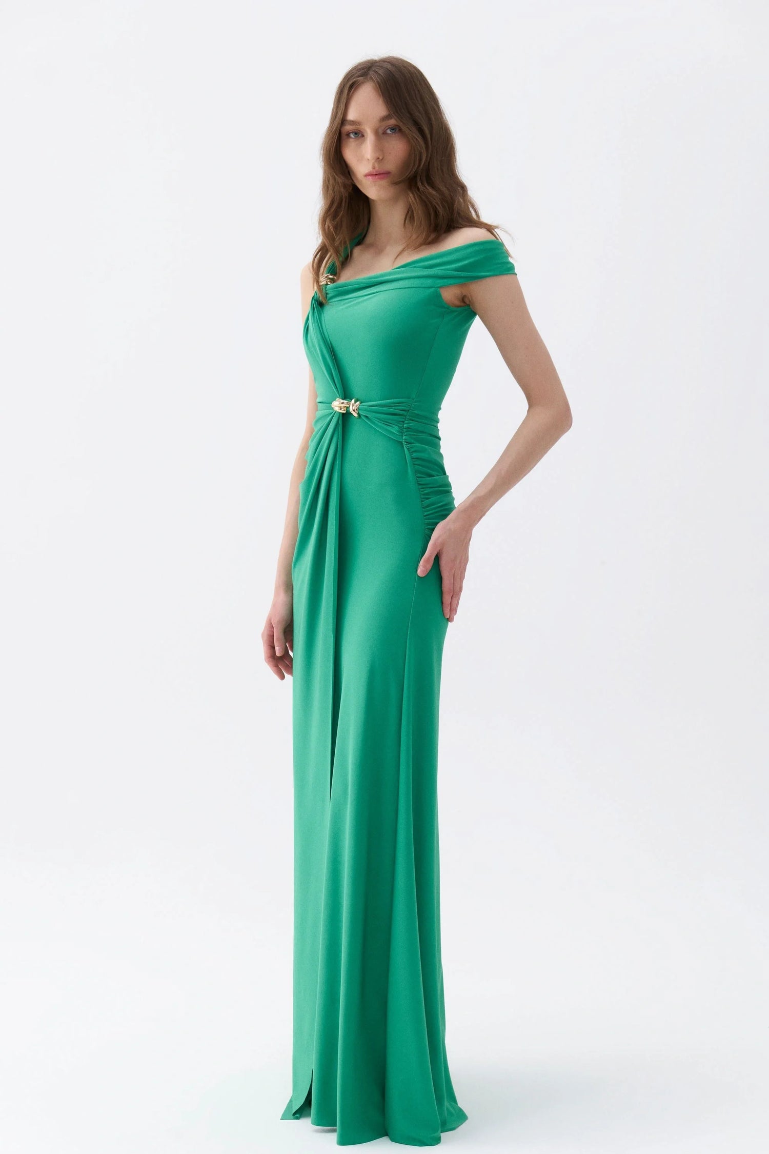 Long Dress with Accessory Detail