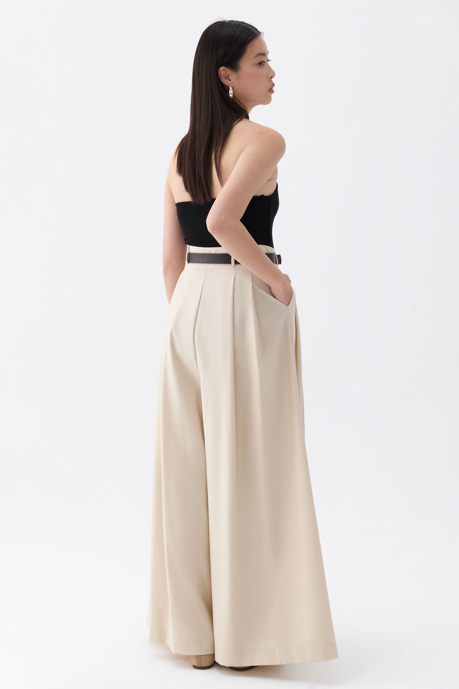 Belted Palazzo Trousers