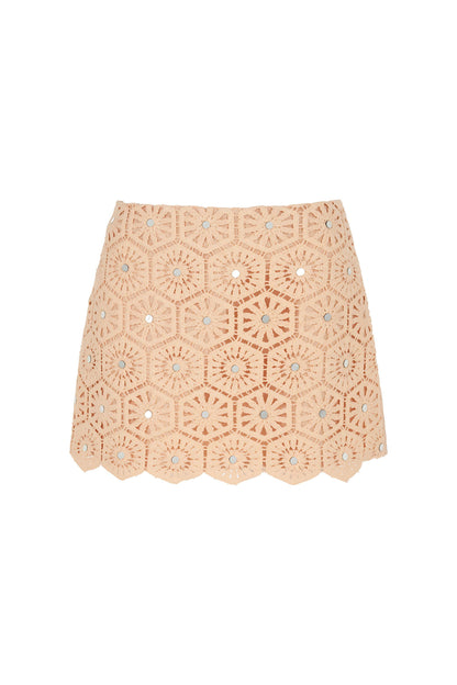 Embroidered Mini Skirt