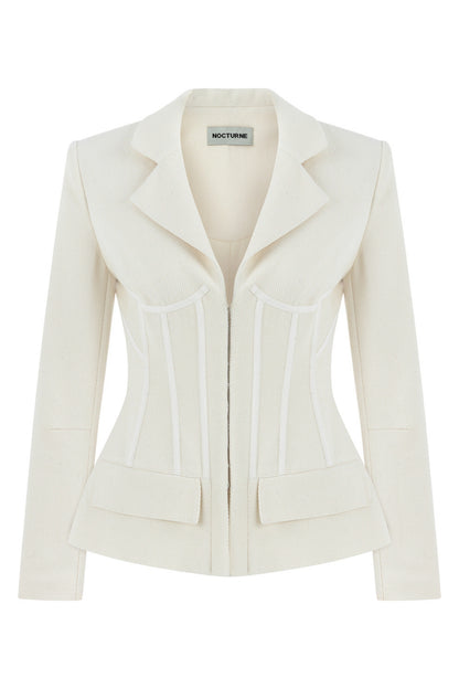 Double-Breasted Underwire Detailed Jacket