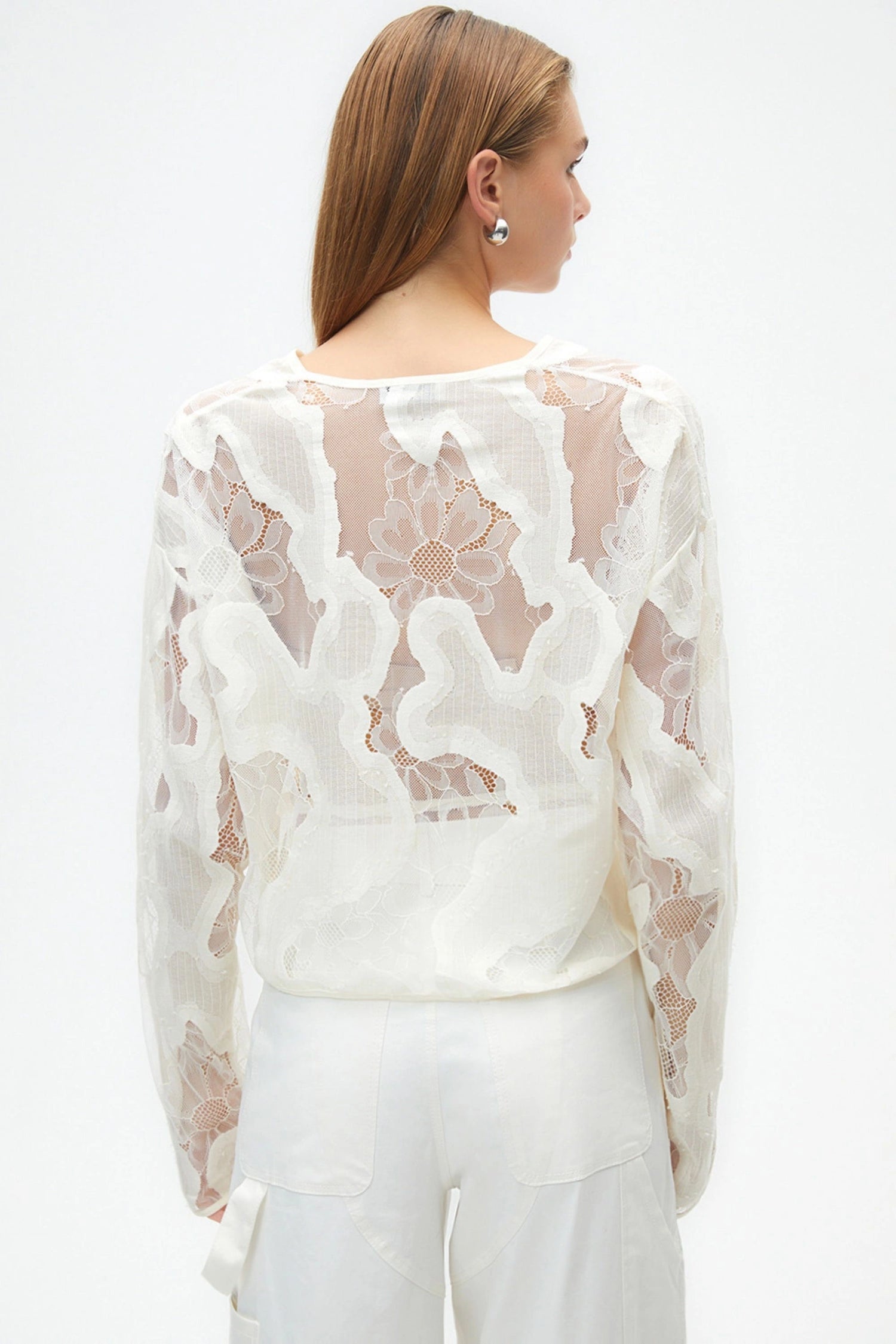 Scallop Embroidered Top