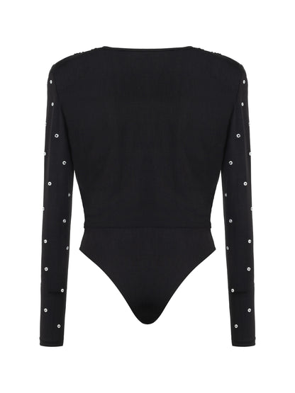 Double-Breasted Collar Bodysuit