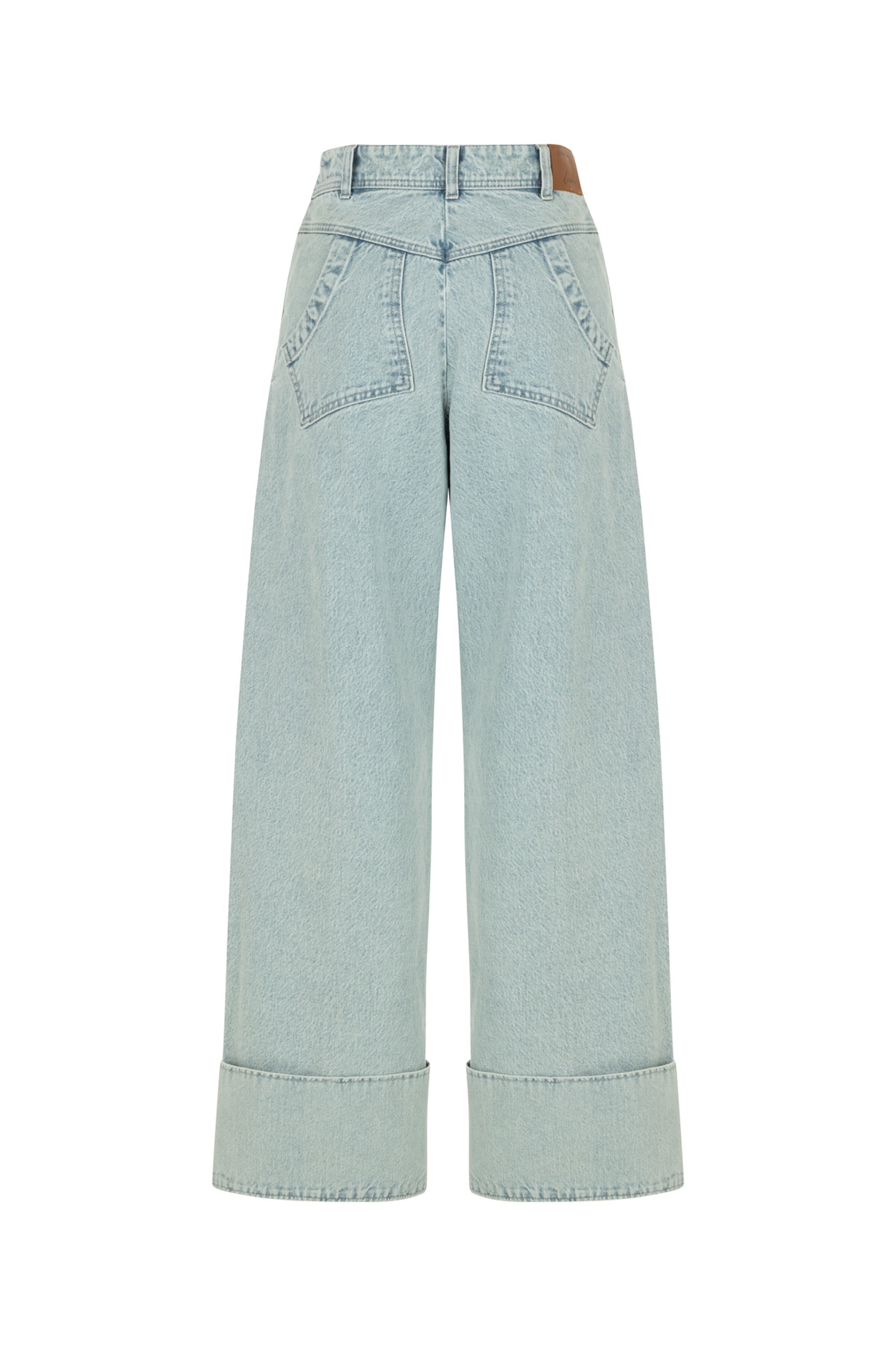 High Waist Double-Leg Jeans