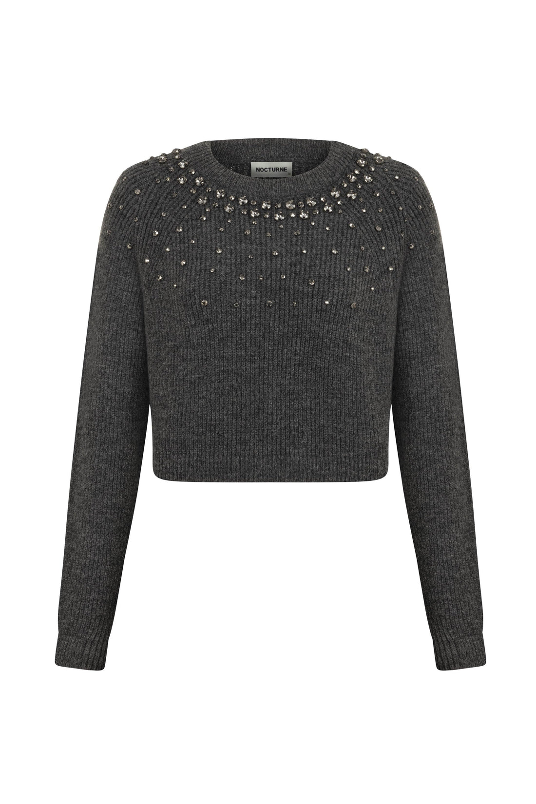 Stone Embellished Crop Sweater (Final Sale)