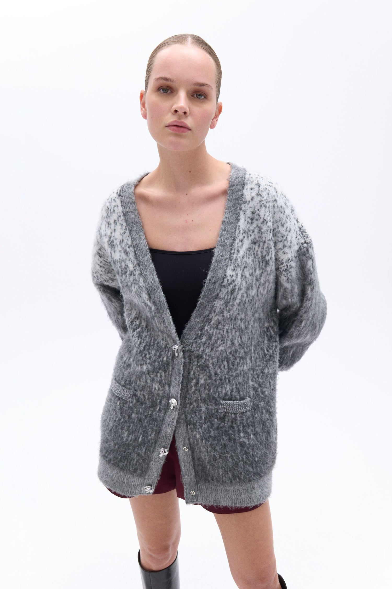 Gradient Oversized Cardigan