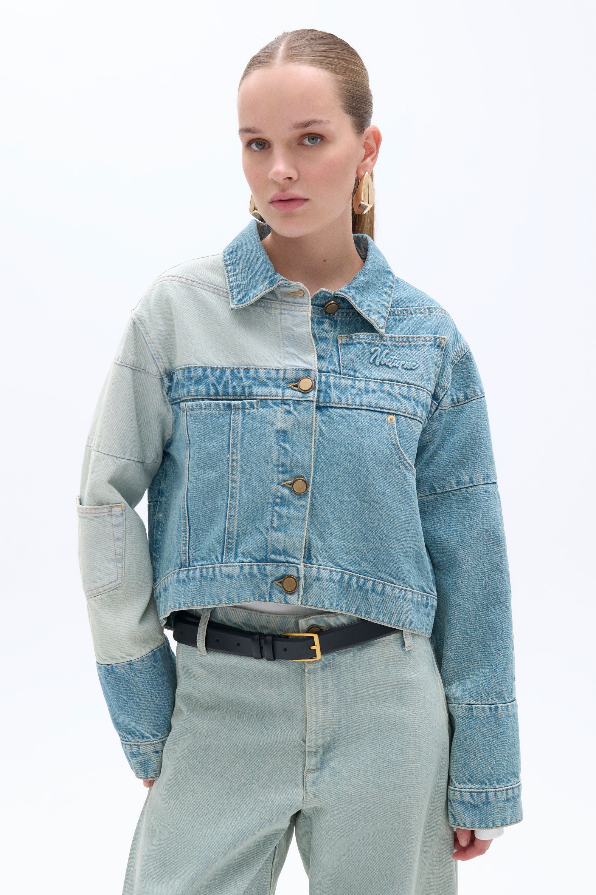 Colorblock Jean Jacket