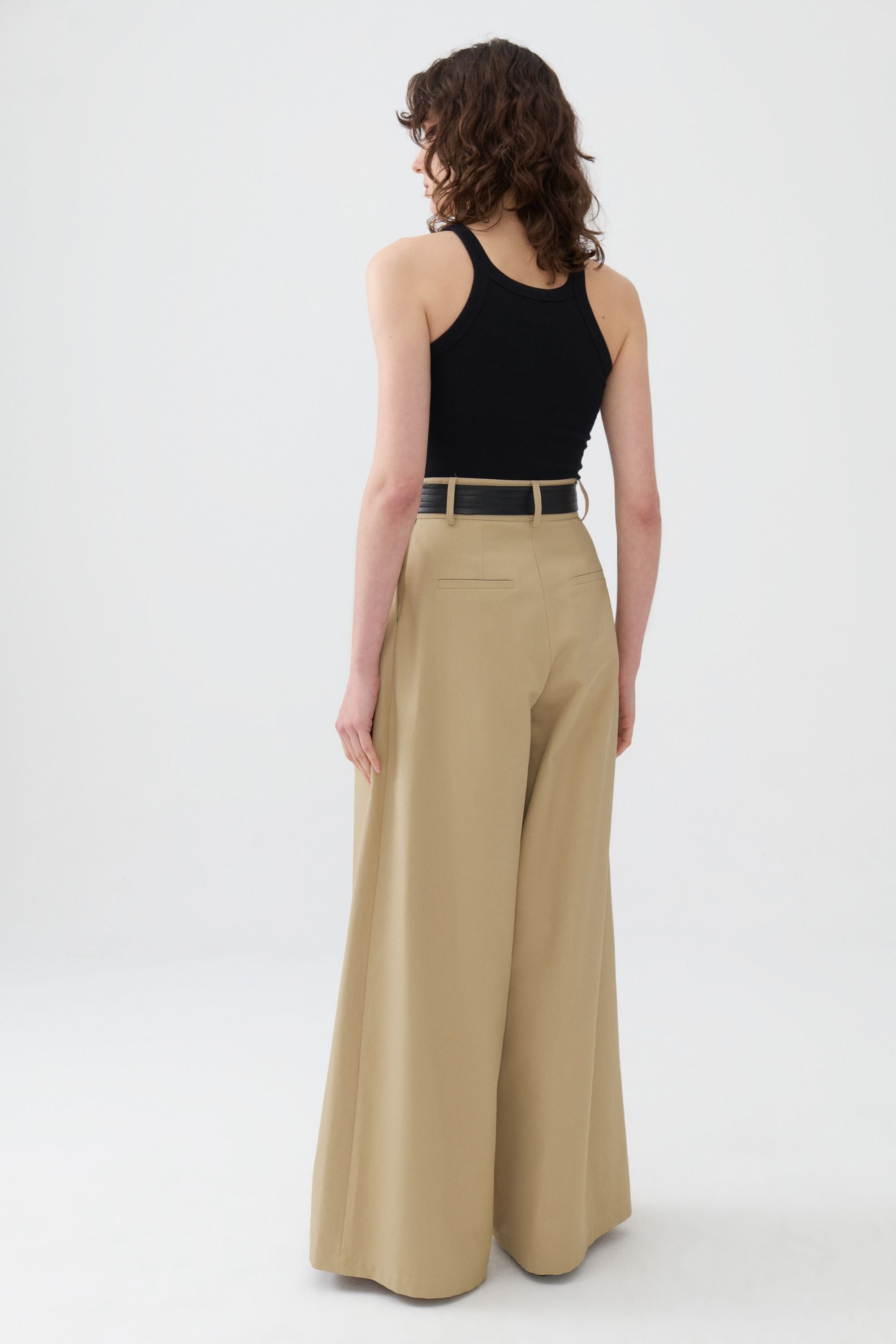 High Waist Pleated Pants