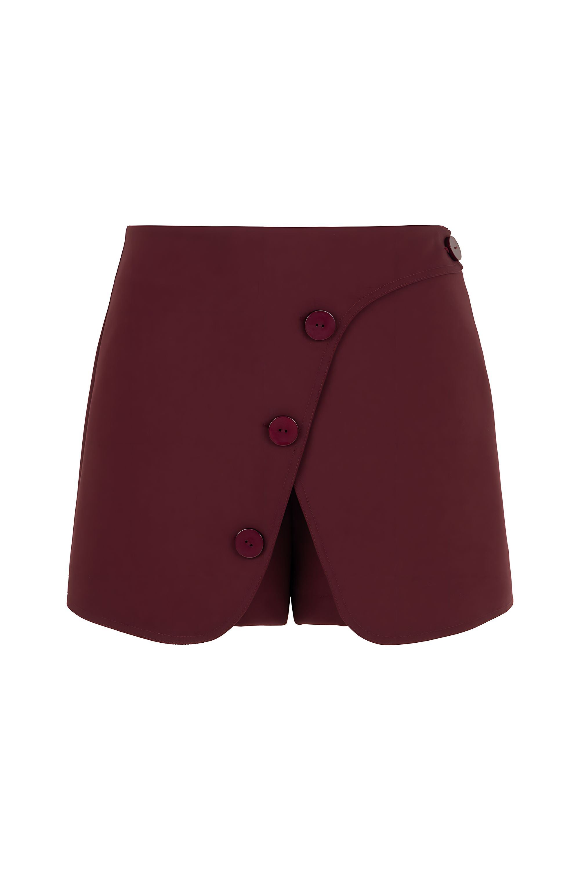 Button-Designed Shorts