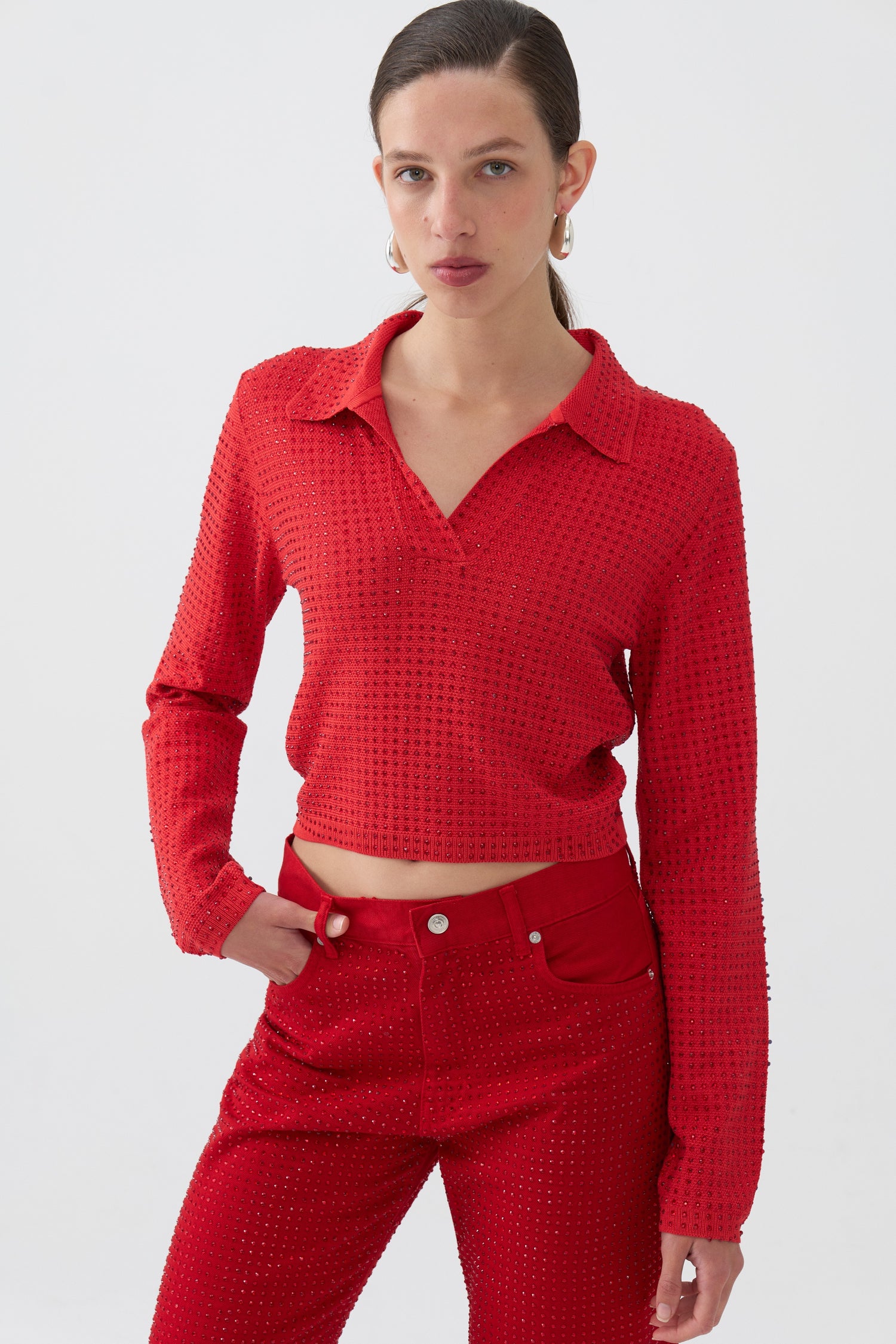 Knit Polo Top