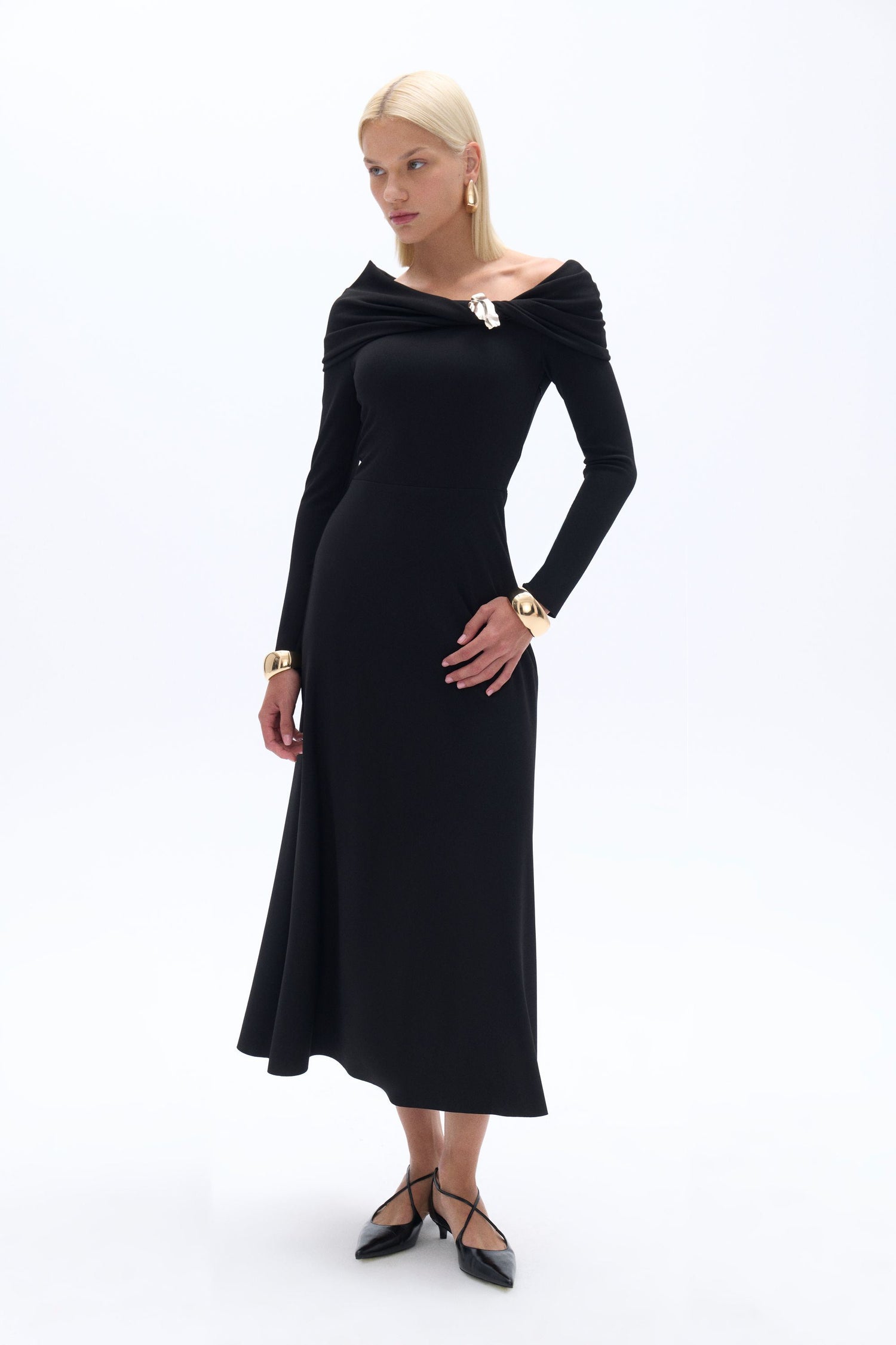 One-Shoulder Midi Dress