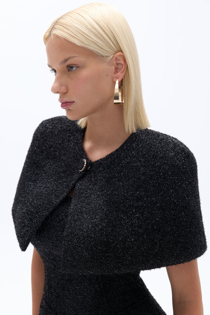 Padded Shoulder Bolero Jacket