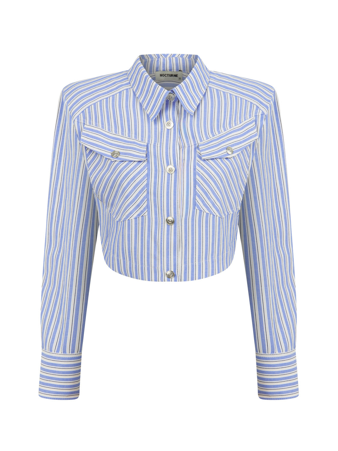 Striped Shirt with Shoulder Pad