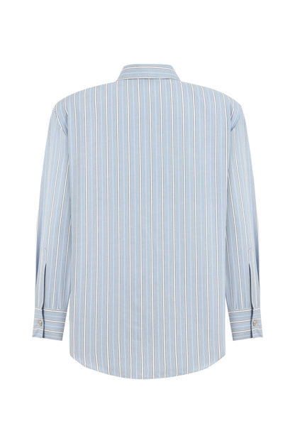 Striped Shirt with Shoulder Pad