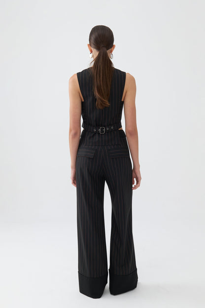 High Waist Striped Pants