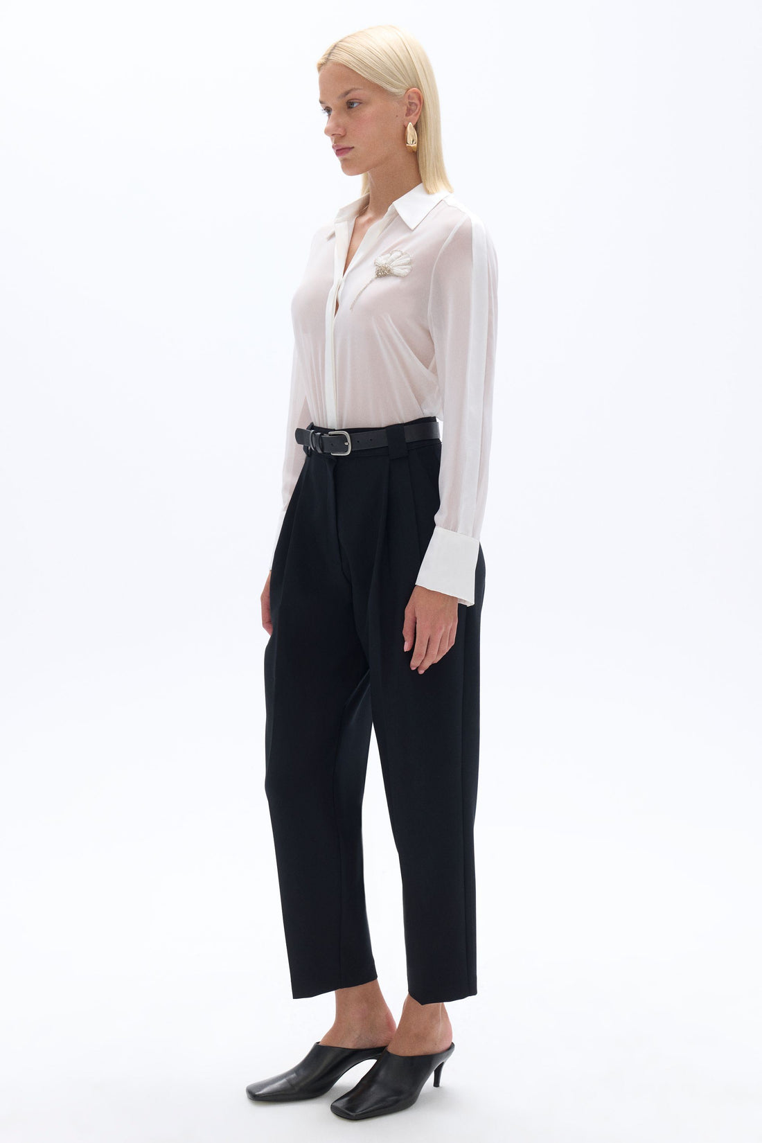 High Waist Pleated Pants