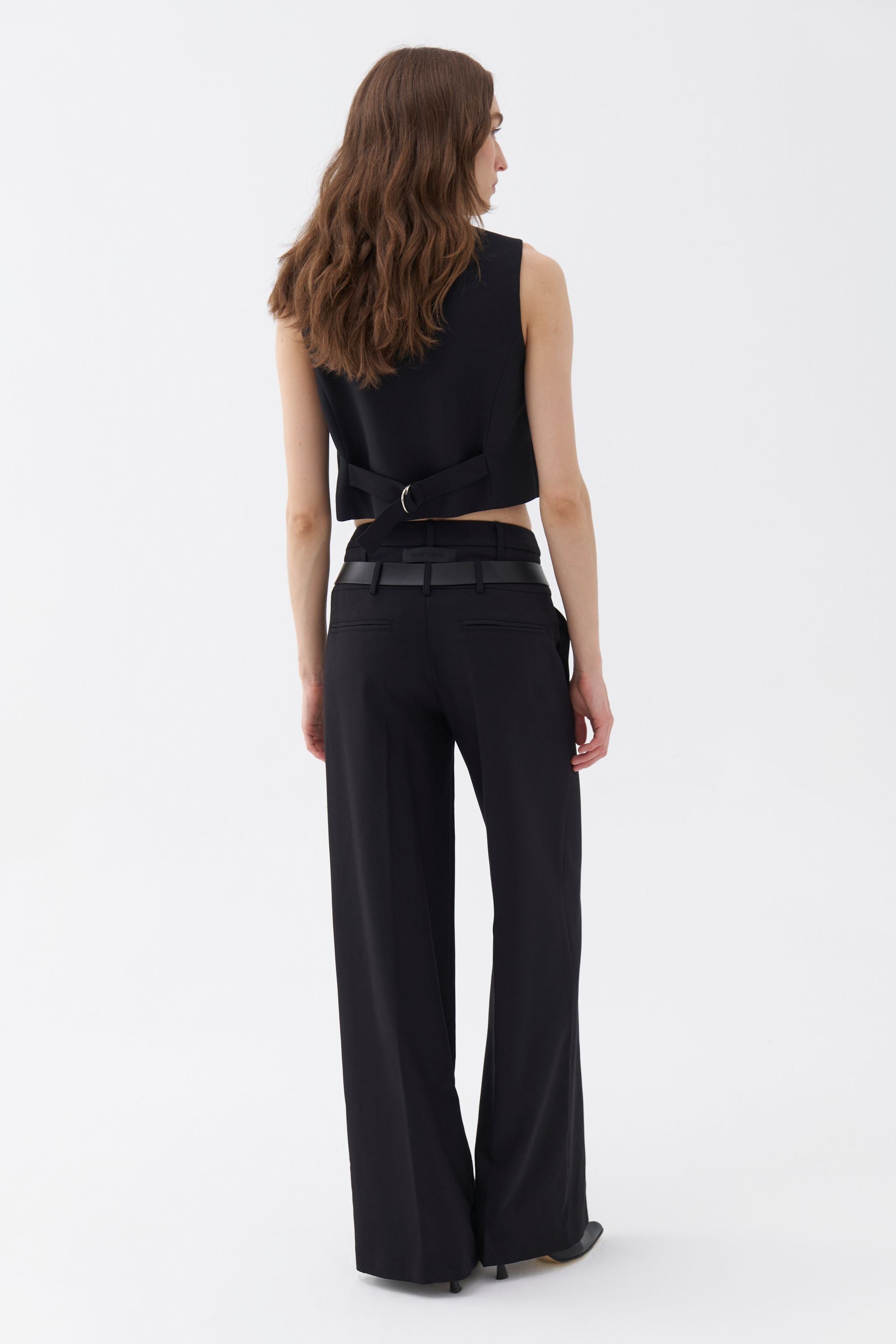 Double Waist Belted Pants