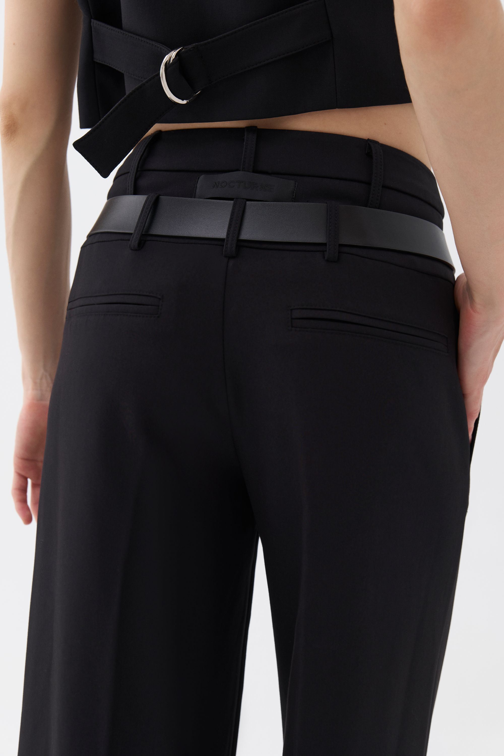 Double Waist Belted Pants