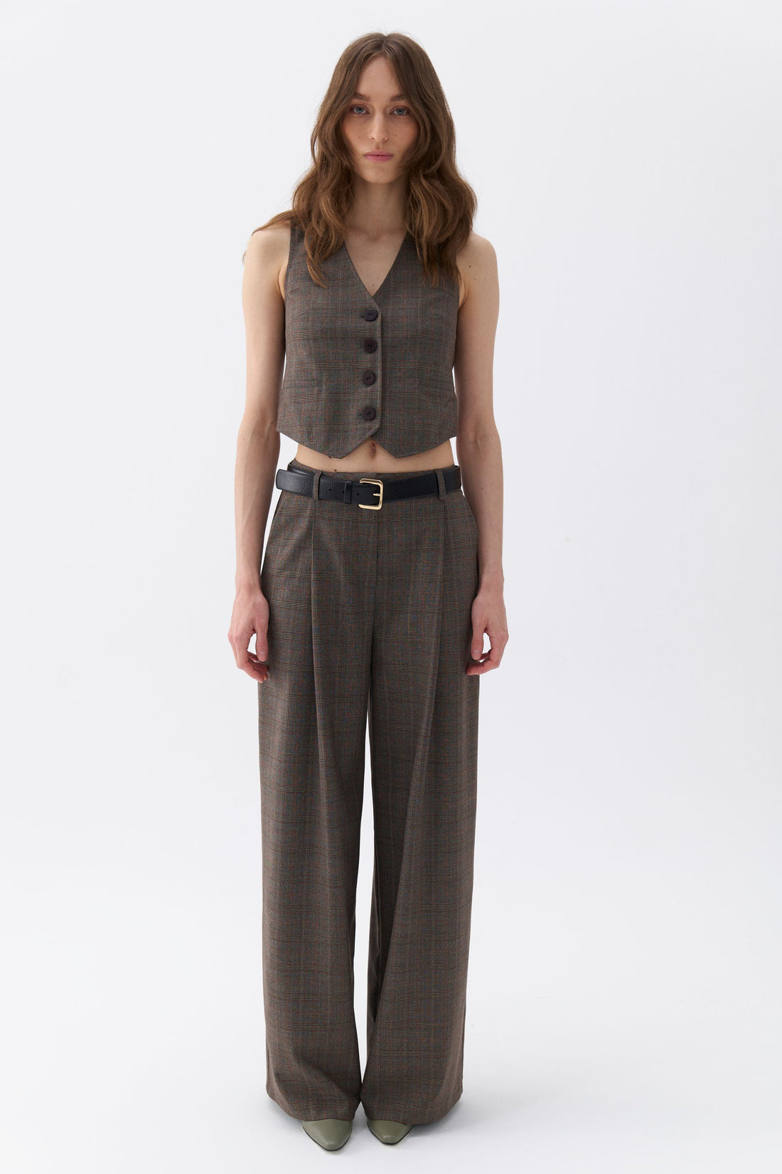 Mid Rise Patterned Pants