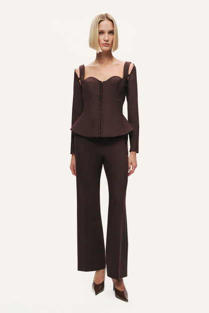 Classic Mid-Rise Tailored Pants