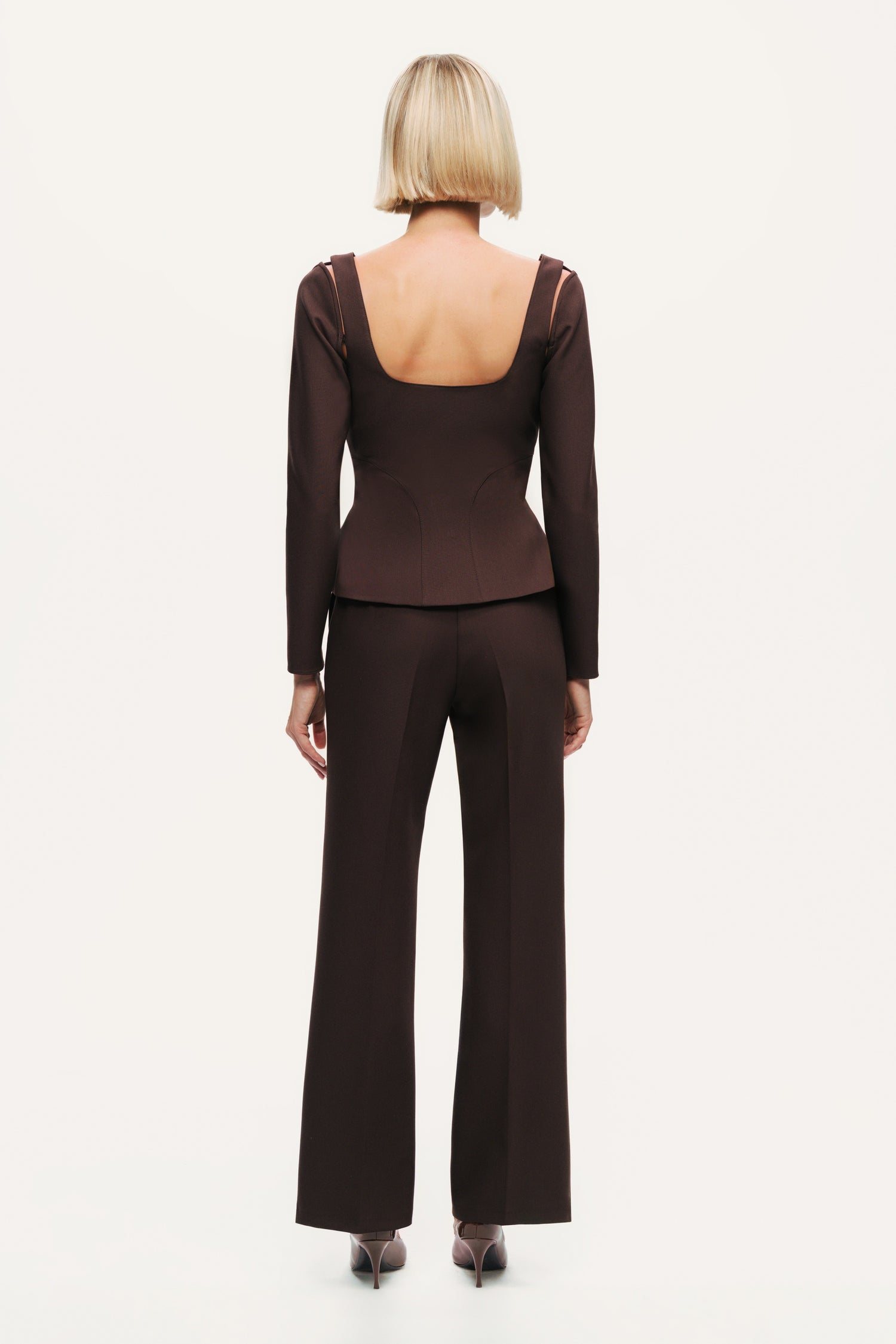 Classic Mid-Rise Tailored Pants