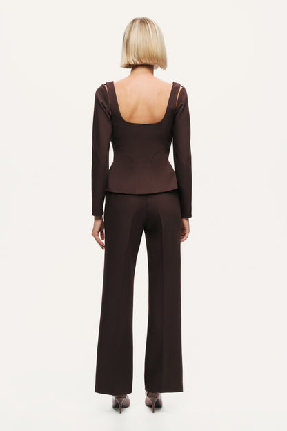 Classic Mid-Rise Tailored Pants