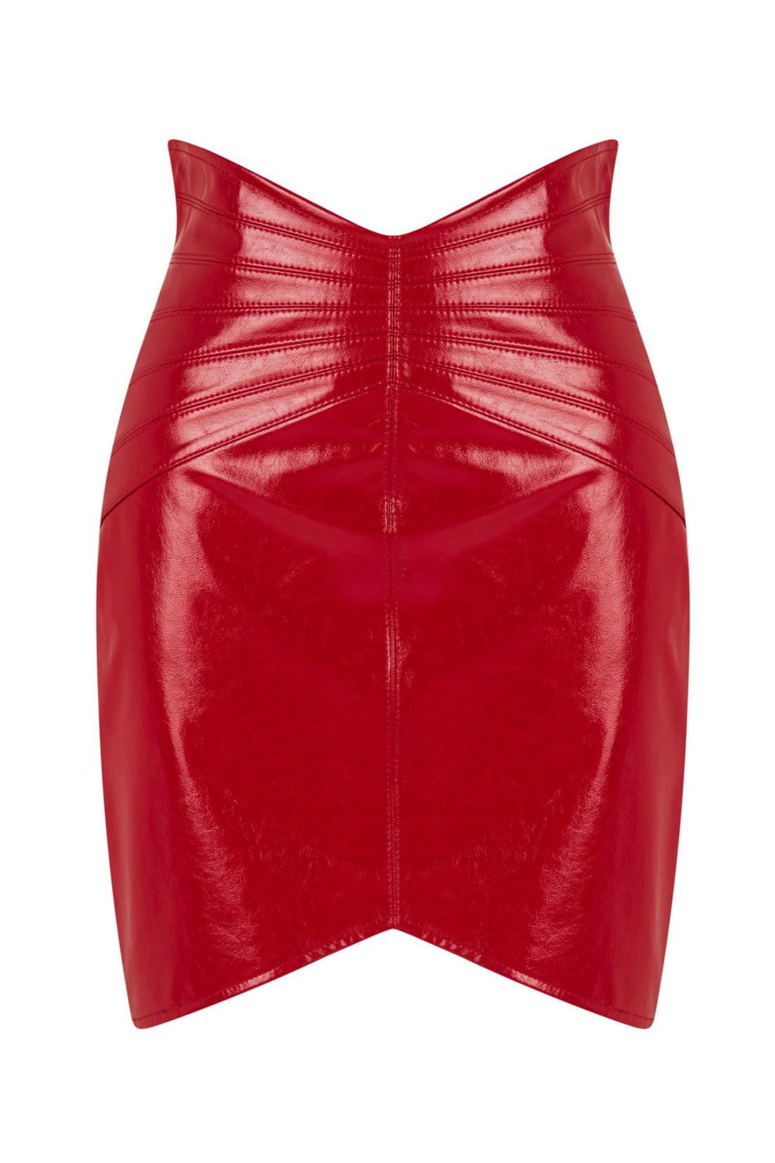 Faux Patent Leather Mini Skirt