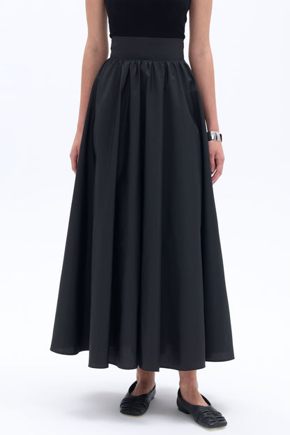 High Waist Taffeta Skirt