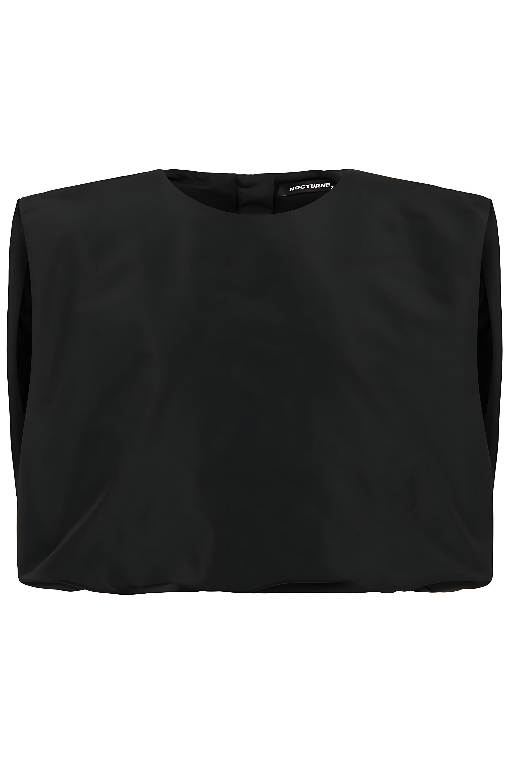 Taffeta Crewneck Blouse