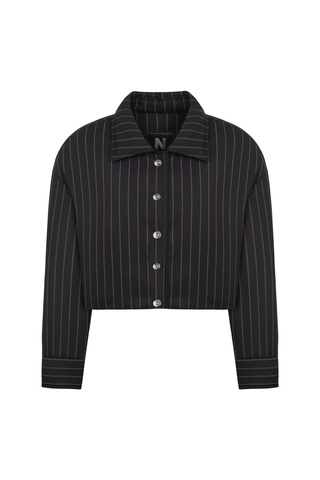 Striped Padded Shoulder Jacket (Final Sale)