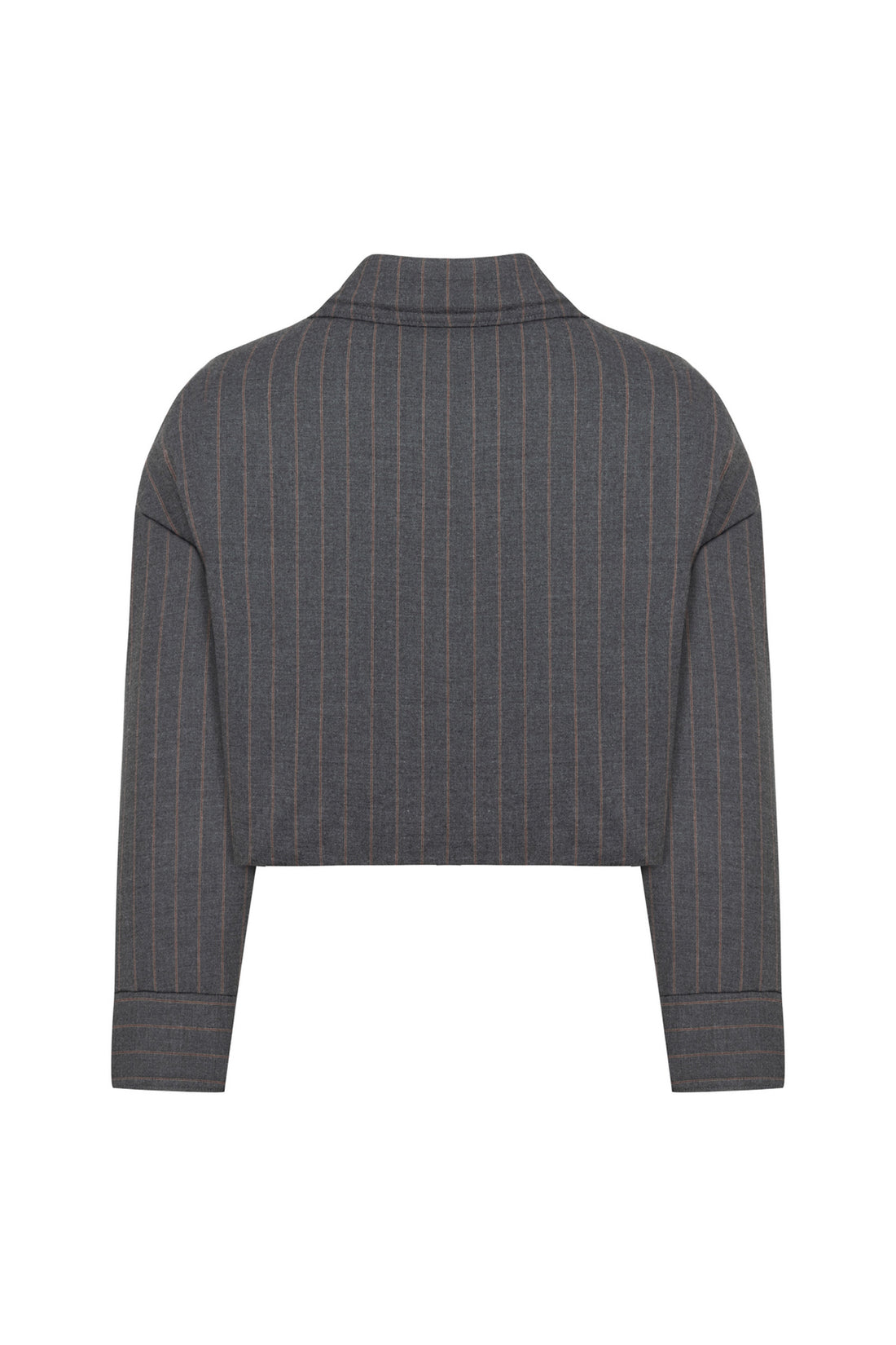 Striped Padded Shoulder Jacket