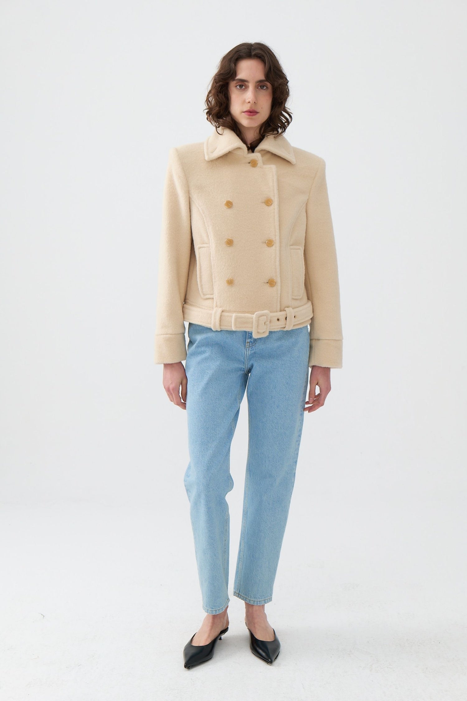 Shoulder Pad Short Coat (Final Sale)