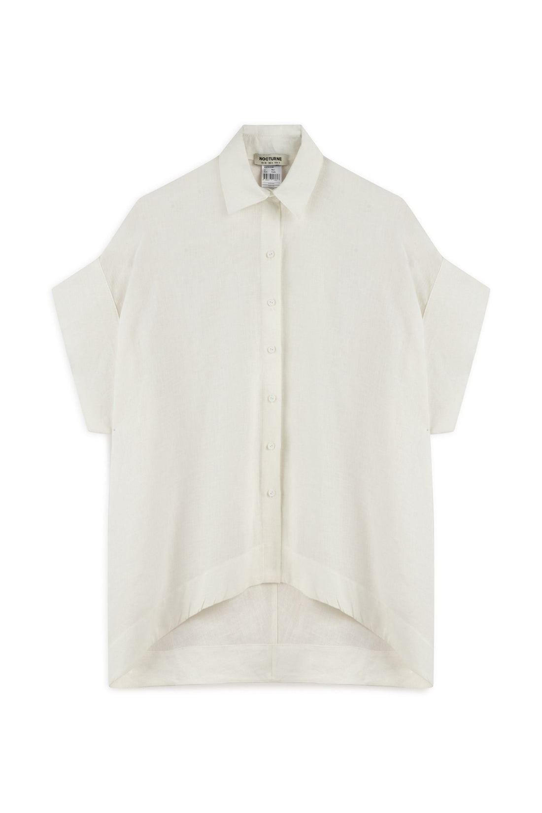 Ecru Flowy Linen Shirt