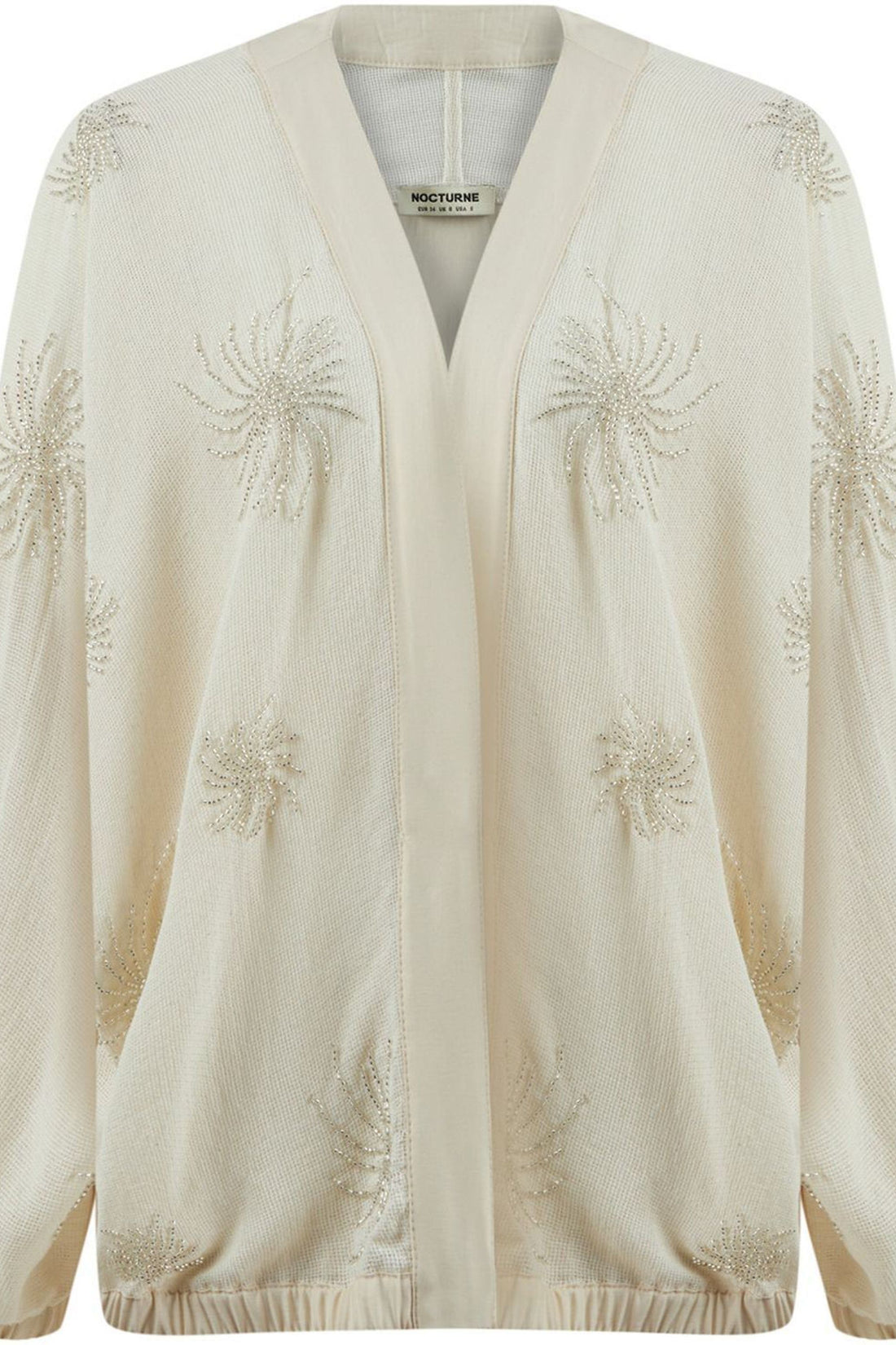 Ecru Beaded Embroidered Jacket