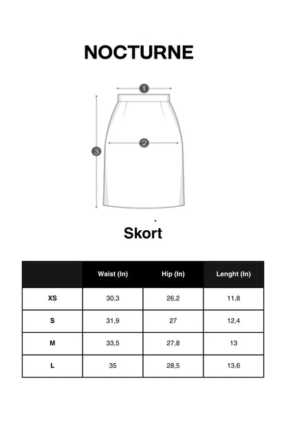 Black Low Rise Mini Skort