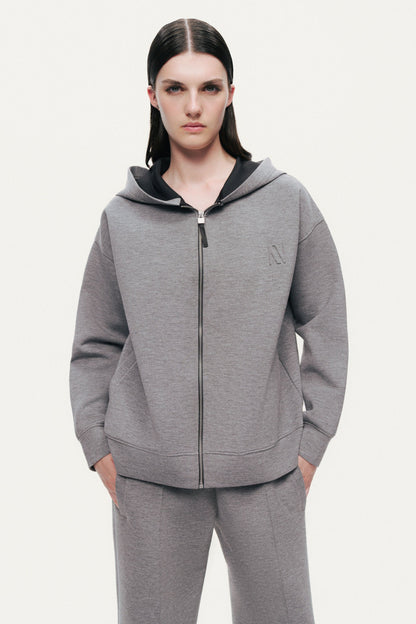 Relaxed Zip-Up Hoodie