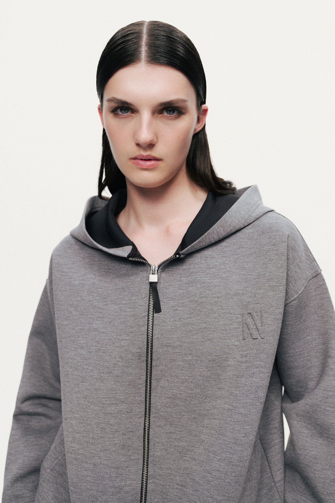 Relaxed Zip-Up Hoodie