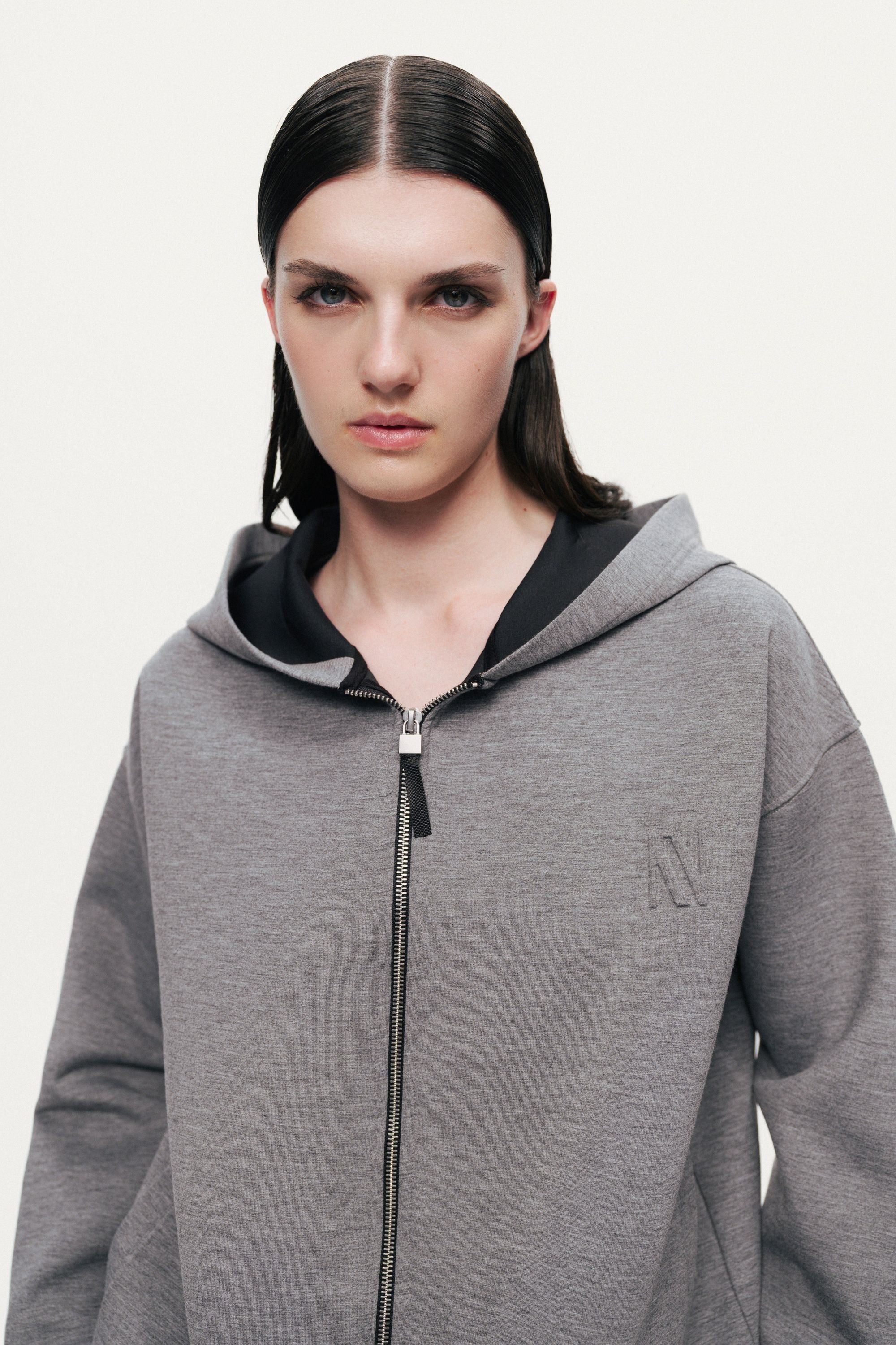 Relaxed Zip-Up Hoodie