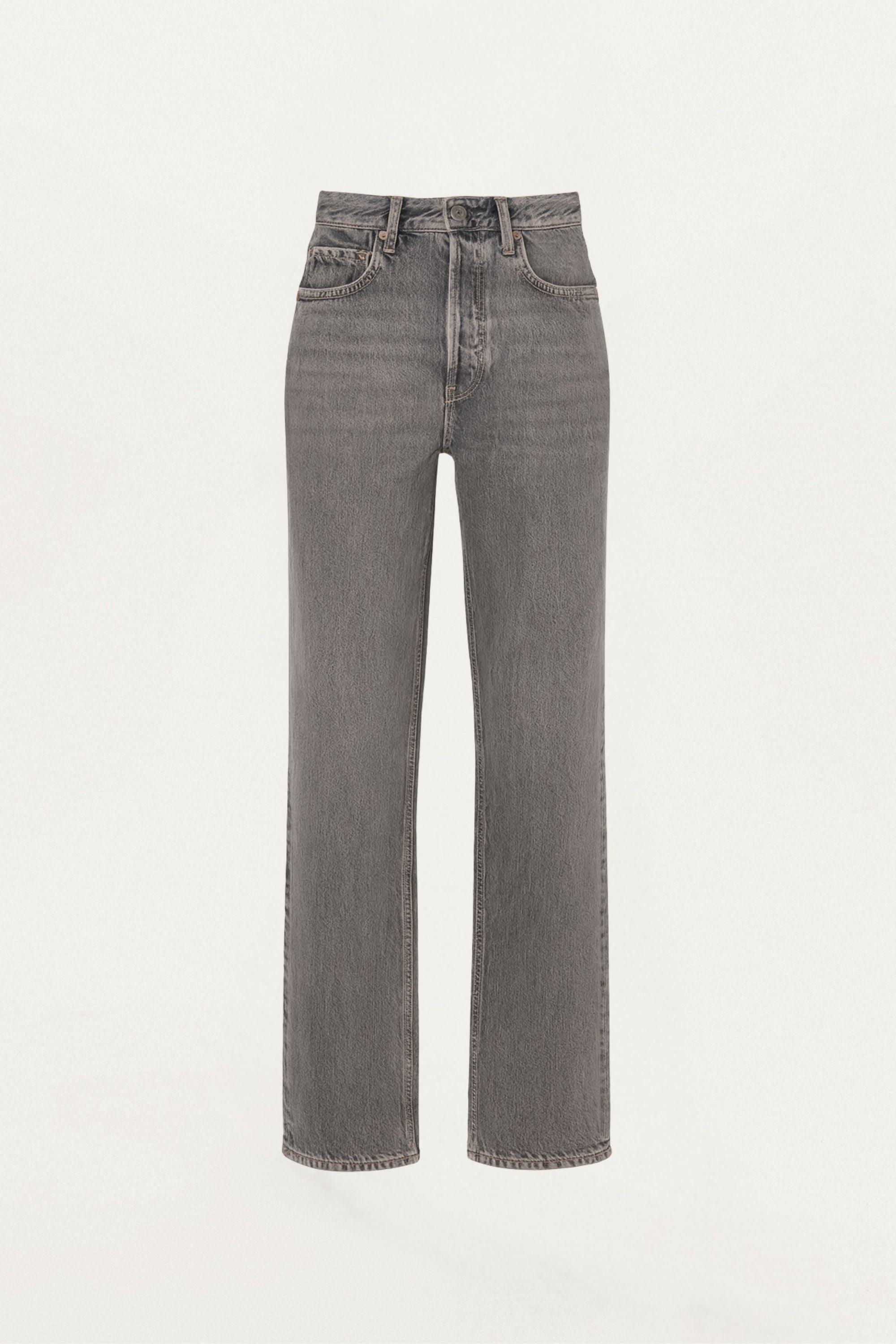 Washed Straight-Leg Jeans