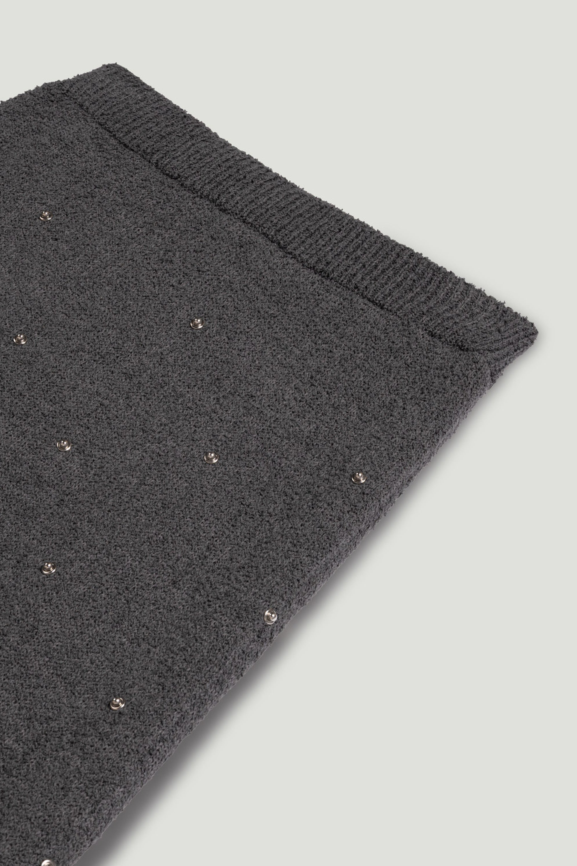 Embellished Ribbed Knit Maxi Skirt