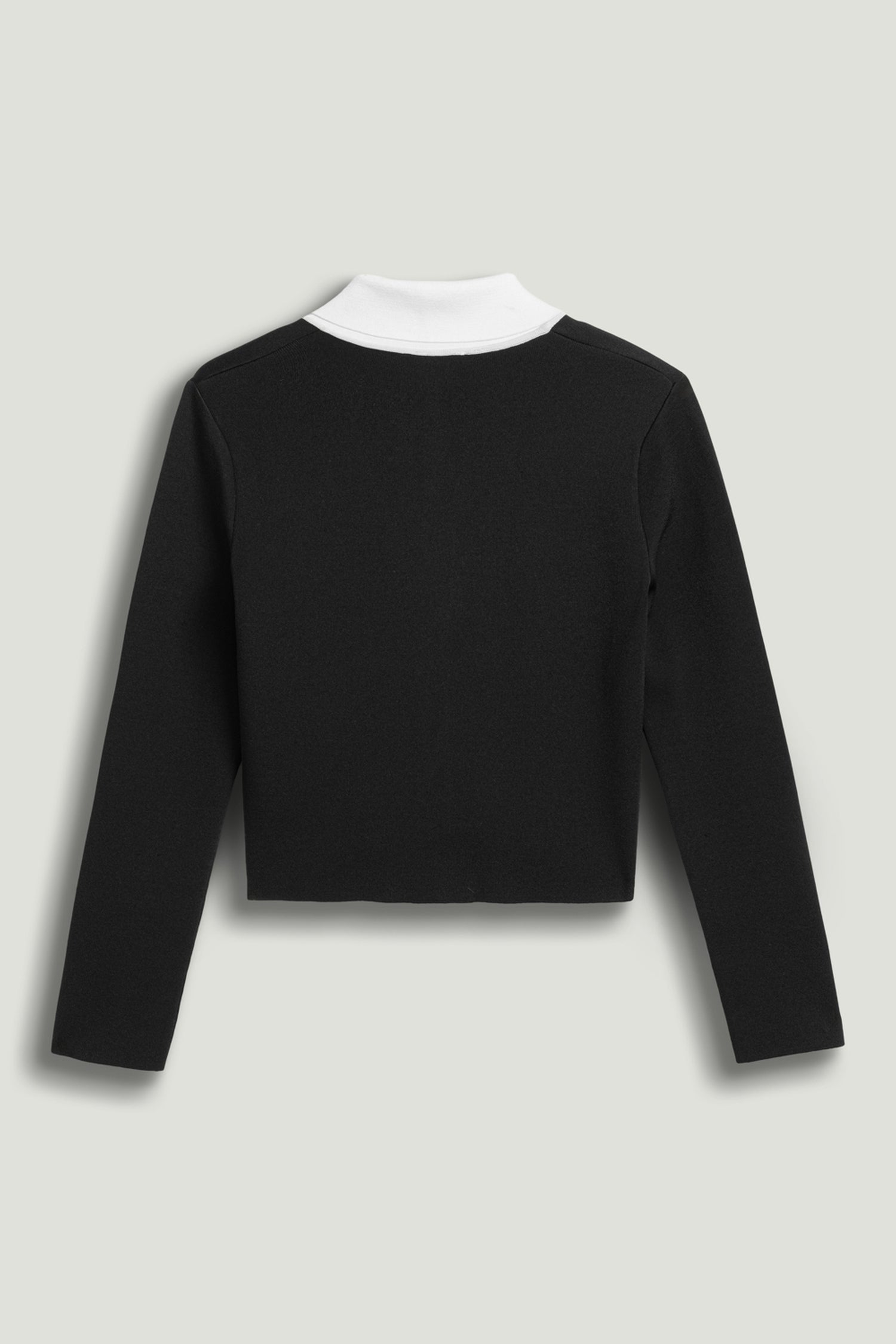 Contrast Collar Knit Cardigan