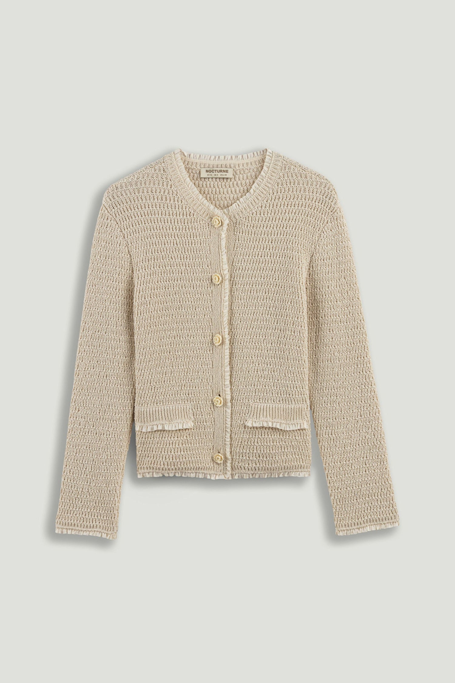 Textured Bouclé Button Cardigan
