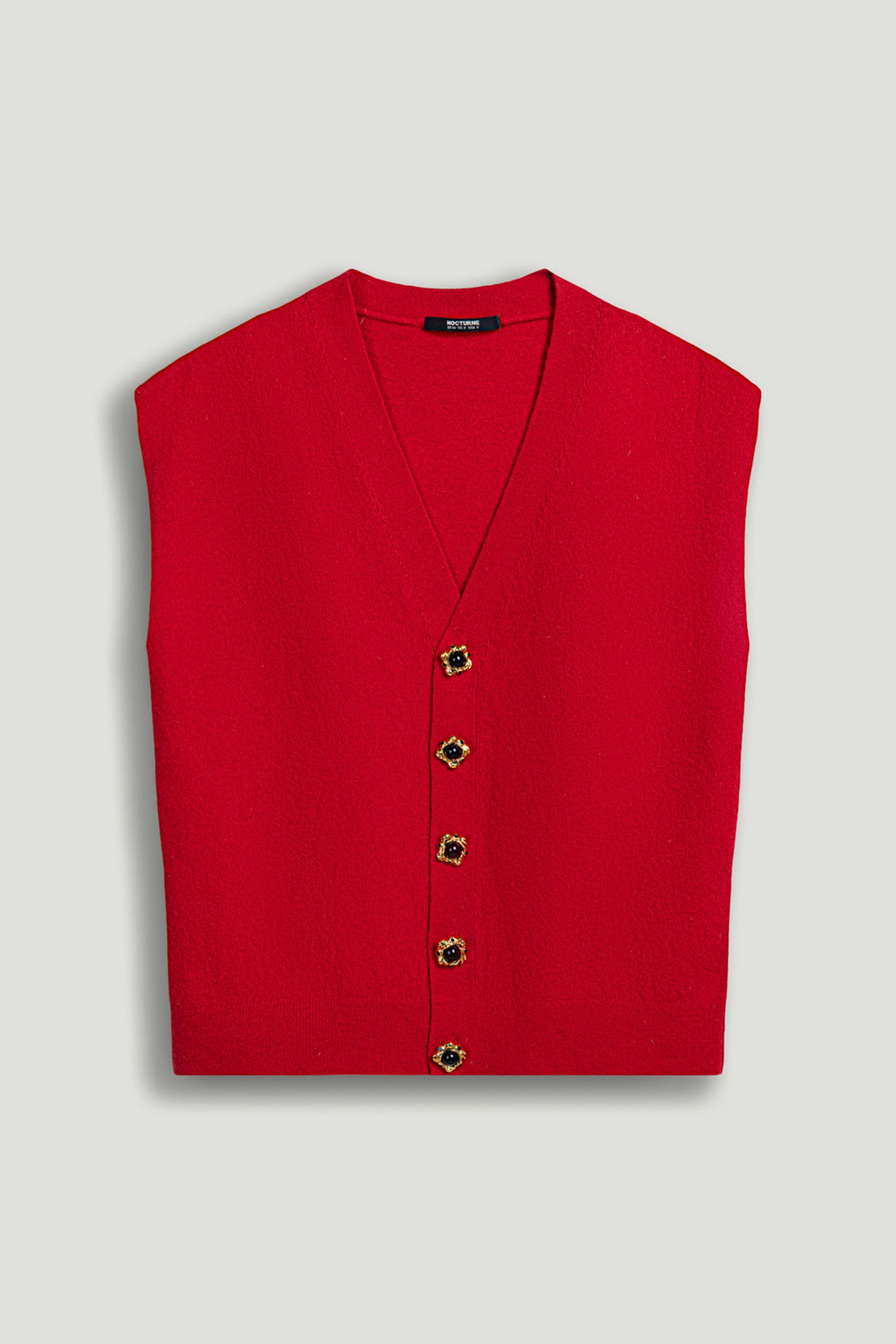 Embellished V-Neck Knit Sweater Vest